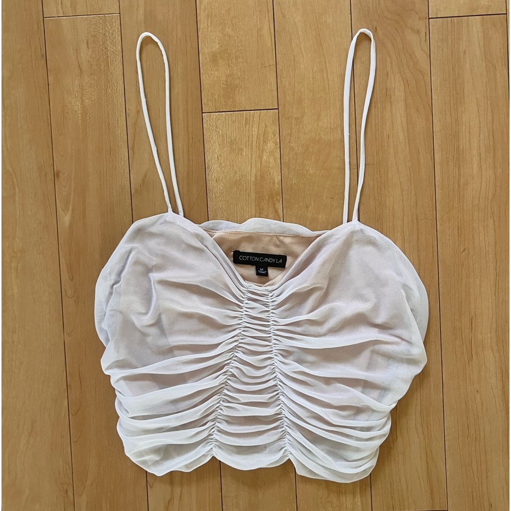 SHUSHA White Cropped Tank